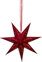 Lumineo LED papieren ster rood Ø 38 x 18,5cm, warm wit - afbeelding 1