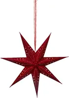 Lumineo LED papieren ster rood Ø 58 x 24,5cm, warm wit - afbeelding 1