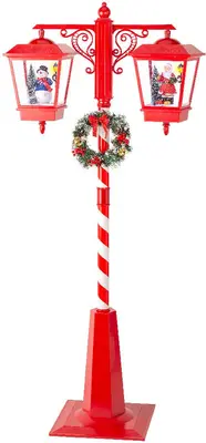 Lumineo LED straatlantaarn voor binnen rood & wit  80 x 40 x 188 cm. koel wit - afbeelding 2