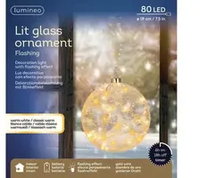 Lumineo Micro LED bal – Ø 19 cm, 80 LED warm wit/klassiek warm - afbeelding 3