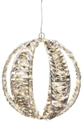 Lumineo Micro LED bal pet flashing effect buiten 30 cm-300 led warm wit - afbeelding 1