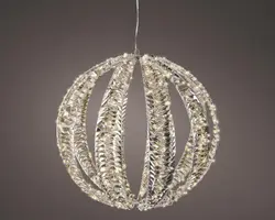 Lumineo Micro LED bal pet flashing effect buiten 50 cm 720 led warm wit - afbeelding 2