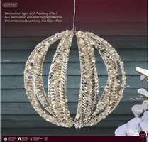 Lumineo Micro LED bal pet flashing effect buiten 50 cm 720 led warm wit - afbeelding 3