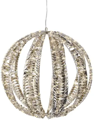 Lumineo Micro LED bal pet flashing effect buiten 50 cm 720 led warm wit - afbeelding 1