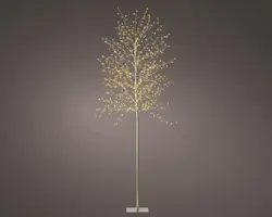 Lumineo micro LED boom witte stam Ø 70 x 180cm, warm wit - afbeelding 1