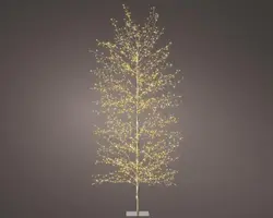 Lumineo micro LED boom witte stam Ø 80 x 180cm, warm wit - afbeelding 1