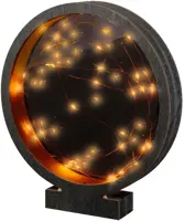 Lumineo micro LED cirkel frame zwart 25 x 4 x 28cm - afbeelding 1