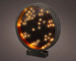 Lumineo micro LED cirkel frame zwart 25 x 4 x 28cm - afbeelding 2