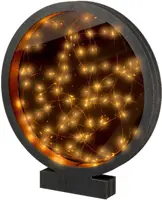 Lumineo micro LED cirkel frame zwart 35 x 4 x 39cm - afbeelding 1