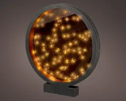 Lumineo micro LED cirkel frame zwart 35 x 4 x 39cm - afbeelding 2