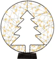 Lumineo micro LED kerstboom in cirkel 35 x 4cm, classic warm - afbeelding 1