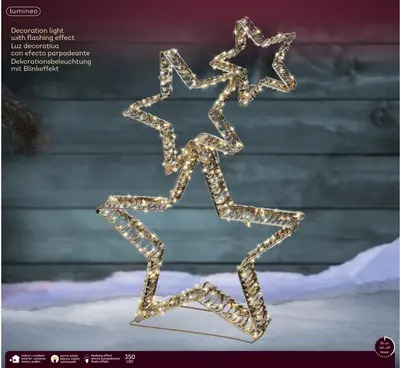 Lumineo Micro LED sterren pet flashing effect buiten 350 led warm wit - afbeelding 3