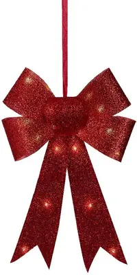 Lumineo micro LED strik voor binnen rood 25 x 40cm, warm wit - afbeelding 1