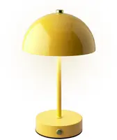 Lumineo oplaadbare tafellamp metaal geel Ø15x25 cm - afbeelding 4