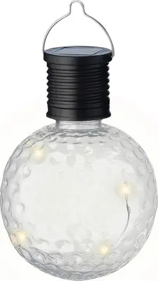 Lumineo solar bolletje met fairylights - transparant - afbeelding 1