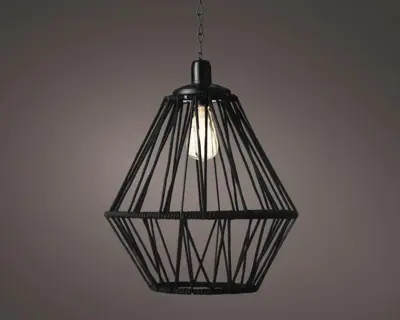 Lumineo Solar hanging light touw 38 x 47 cm zwart - afbeelding 2