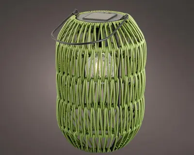 Lumineo Solar lantaarn ijzer 24,5 x 16 cm groen - afbeelding 3