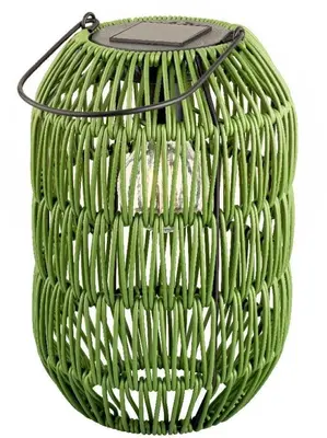 Lumineo Solar lantaarn ijzer 24,5 x 16 cm groen - afbeelding 1