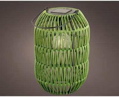 Lumineo Solar lantaarn ijzer 24,5 x 16 cm groen - afbeelding 2