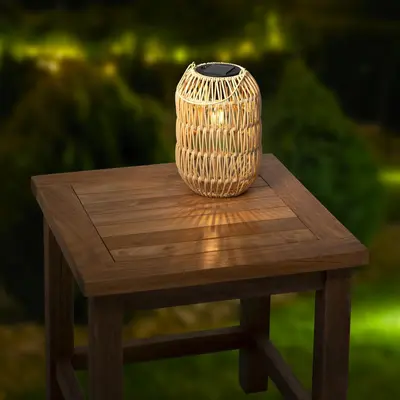 Lumineo Solar lantaarn ijzer 24,5 x 16 cm naturel - afbeelding 4