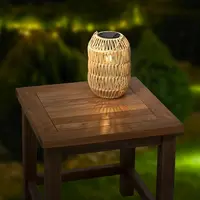 Lumineo Solar lantaarn ijzer 24,5 x 16 cm naturel - afbeelding 4