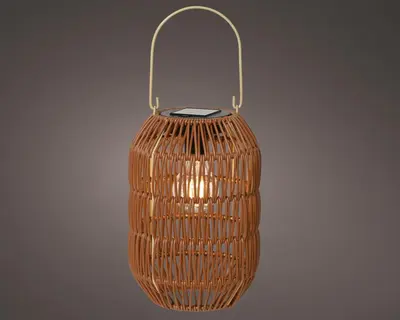 Lumineo Solar lantaarn ijzer 24,5 x 16 cm nruin - afbeelding 3