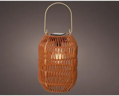 Lumineo Solar lantaarn ijzer 24,5 x 16 cm nruin - afbeelding 2