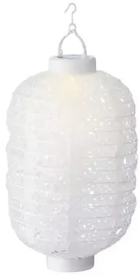 Lumineo Solar lantaarn nylon 20 x 30 cm wit - afbeelding 1