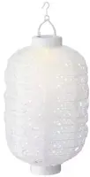 Lumineo Solar lantaarn nylon 20 x 30 cm wit - afbeelding 1