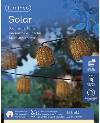 Lumineo solar lichtslinger Ø6x210x6,5 cm naturel/warm wit - afbeelding 3