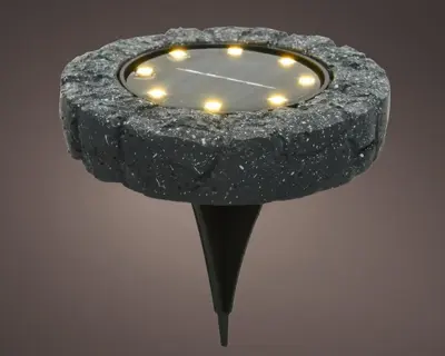 Lumineo Solar spotlight polyresin 2,3 x 11,2 cm grijs - afbeelding 2