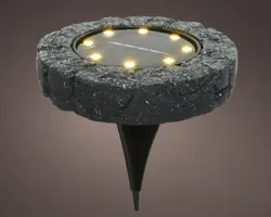 Lumineo Solar spotlight polyresin 2,3 x 11,2 cm grijs - afbeelding 2