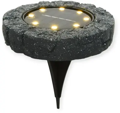 Lumineo Solar spotlight polyresin 2,3 x 11,2 cm grijs - afbeelding 1
