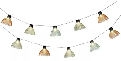 Lumineo solar stringlights lichtsnoer - meerkleurig green tone - afbeelding 1