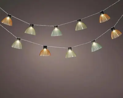 Lumineo solar stringlights lichtsnoer - meerkleurig green tone - afbeelding 2