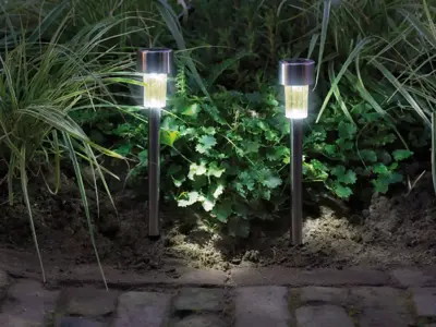 Lumineo solar tuinsteker rvs 4,5 x 24 cm - afbeelding 6