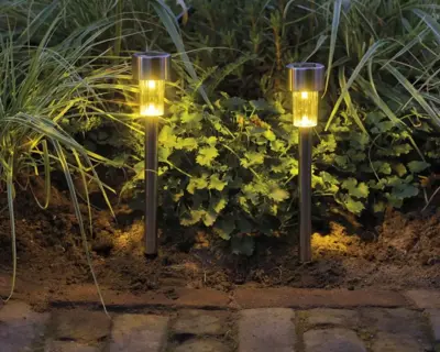 Lumineo solar tuinsteker rvs 4,5 x 24 cm - afbeelding 3