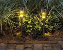 Lumineo solar tuinsteker rvs 4,5 x 24 cm - afbeelding 3