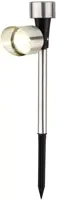 Lumineo Solar tuinsteker rvs met batterij 4,7 x 23,5 cm - afbeelding 1