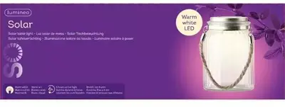 Lumineo Solar tuinverlichting glas 10 x 15 cm transparant - afbeelding 3