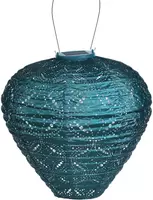 Lumiz solar lampion voor buiten balloon mandela 30cm zeeblauw - afbeelding 1