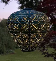 Lumiz solar lampion voor buiten balloon mandela 30cm zeeblauw - afbeelding 2