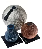 Lumiz solar lampion voor buiten  folia 20cm grijs/blauw - afbeelding 3