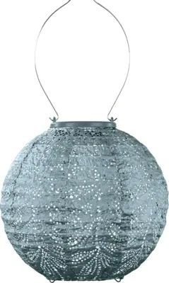 Lumiz solar lampion voor buiten  folia 20cm grijs/blauw - afbeelding 1