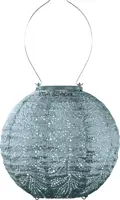 Lumiz solar lampion voor buiten  folia 20cm grijs/blauw - afbeelding 1