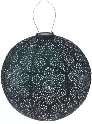 Lumiz solar lampion voor buiten round fiore 40cm groen - afbeelding 1