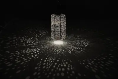 Lumiz solar lampion voor buiten round marrakesh 30cm taupe - afbeelding 7
