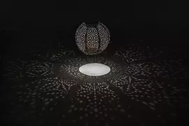 Lumiz solar lampion voor buiten round sashiko 20cm koper - afbeelding 2
