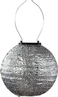 Lumiz solar lampion voor buiten round topaze 20cm zilver - afbeelding 1