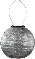 Lumiz solar lampion voor buiten round topaze 20cm zilver